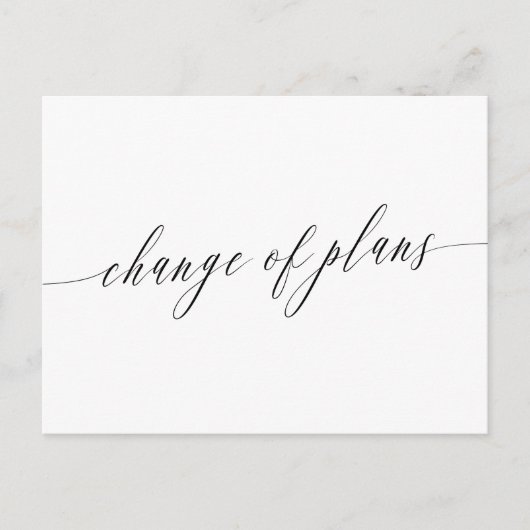 Delikate Kalligraphie Ankündigungspostkarte (Vorderseite)