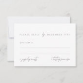Delikate Kalligraphie Elegante Moderne RSVP-Karte RSVP Karte (Vorderseite)