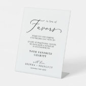 Delikate Kalligraphie Hochzeit anstelle von Favori Sockelschild (Vorderseite)