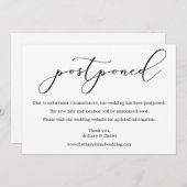 Delikate Kalligraphie Hochzeit verzögerte Karte (Vorne/Hinten)