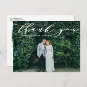 Delikate Kalligraphie Hochzeit Vielen Dank Foto Postkarte (Vorne/Hinten)