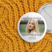 Delikate Kalligraphie im Foto des liebenden Gedäch Button