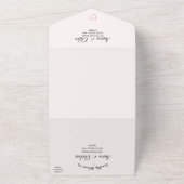 Delikate Kalligraphie in einer Hochzeit laden ein All In One Einladung (Außenbereich)