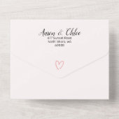 Delikate Kalligraphie in einer Hochzeit laden ein All In One Einladung (Rückseite)