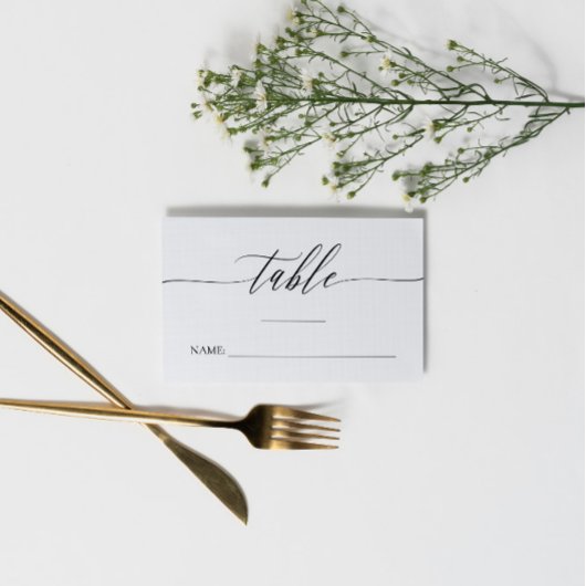 Delikate Kalligraphie - Namen und Hochzeitstag Platzkarte