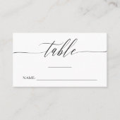 Delikate Kalligraphie - Namen und Hochzeitstag Platzkarte (Vorderseite)