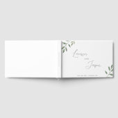 Delikate Kalligraphie und Foliage-Hochzeit Gästebuch (Voll)