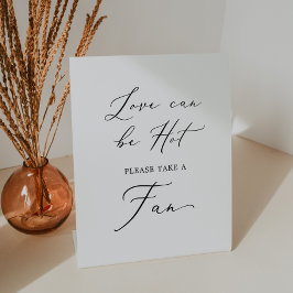 Delikate kalligraphische Liebe kann heißen Hochzei Sockelschild