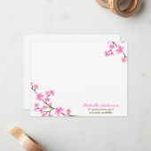 Delikate Kirschblüten - benutzerdefinierte flache  Mitteilungskarte (Vorderseite/Rückseite Beispiel)