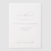 Delikate klassische Hochzeit Speichern Sie die Dat Pergament Einladungen (Vorderseite)