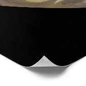 Delikate Knochen gotischer mittelalterlicher Schäd Poster (Ecke)