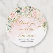 Delikate Kokette Rosen Rosen Gold und Grün Geschenkanhänger (Vorderseite)