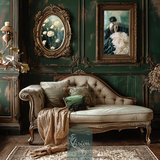 Delikate Kostüme Elegante Frauen Sitzen, französis Seidenpapier