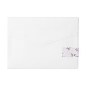 Delikate Lavendel-Blume Rundum-Adressaufkleber (Rückseite)