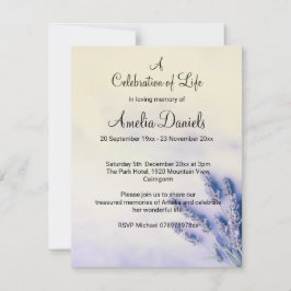 Delikate Lavendel-Feier zur Lebenskarte Einladung