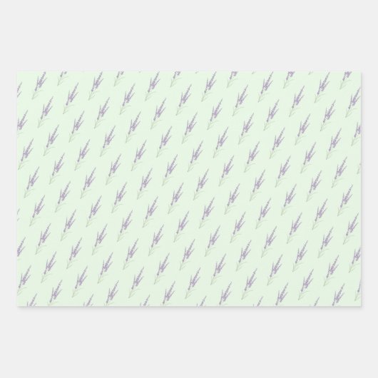 Delikate Lavendel Herb Blume Trockenmassage Geschenkpapier Set (Vorderseite 3)