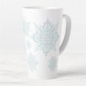 Delikate leichte Blaue Schneeflocken Milchtasse (Rechte Ecke)