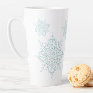 Delikate leichte Blaue Schneeflocken Milchtasse