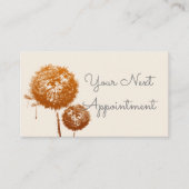 Delikate Leuchte-Uhr auf Creme Visitenkarte (Vorderseite)