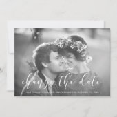 Delikate Liebe | Foto Hochzeit ändern Datum Ankündigung (Vorderseite)
