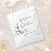 Delikate Liebe Gedicht Geschenktütchen (Ausgeschnitten)