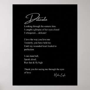 Delikate Liebe Gedicht Poetry Mauer Posterdekor Poster