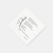 Delikate Liebe Gedicht Serviette (Ecke)