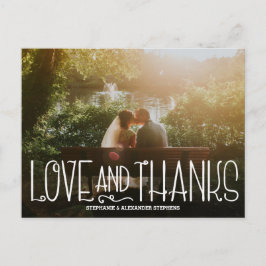 Delikate Liebe und danke Hochzeit Dankeschön Card Postkarte