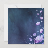 Delikate Lila Blüten Brautdusche Einladung (Rückseite)