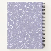 Delikate Lila Coquette Bows Notizblock (Rückseite)