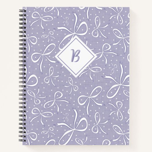 Delikate Lila Coquette Bows Notizblock (Vorderseite)
