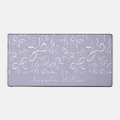 Delikate Lila Coquette Bows Schreibtischunterlage (Vorderseite)