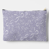 Delikate Lila Coquette Bows Zubehörtasche (Rückseite)