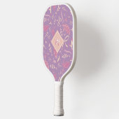 Delikate Lila Florale und Bows Pickleball Schläger (Links)