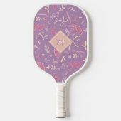 Delikate Lila Florale und Bows Pickleball Schläger (Vorderseite)