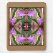 Delikate Lila Lily-Blume Abstrakt Personalisiert Mousepad (Vorne)