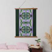 Delikate Lila Lily-Blume Abstrakt Wandteppich Mit Holzrahmen (Schlafzimmer)