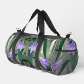 Delikate Lila Lily-Blume Personalisiert Duffle Bag (Rechte Ecke)
