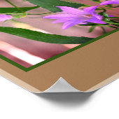 Delikate Lila Lily-Blume Spiegeln Abstrakt Poster (Ecke)