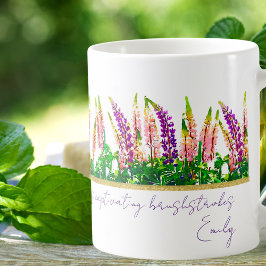 Delikate Lila Lupine-Blume Zitate Tasse
