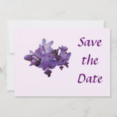 Delikate Lila Orchideen Save the Date (Rückseite)