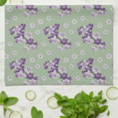 Delikate lila Orchids Teetuch Geschirrtuch (Gefaltet)