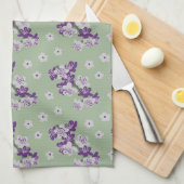 Delikate lila Orchids Teetuch Geschirrtuch (Viertel Falte)