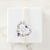 Delikate Lila Pink Peonies Blume Taufe Geschenkanhänger (Beispiel)