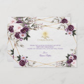 Delikate Lila Pink Peony Blume Heilige Kommune Dankeskarte (Vorne/Hinten)