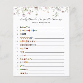 Delikate Lila Wildblume Baby Books Emoji Game