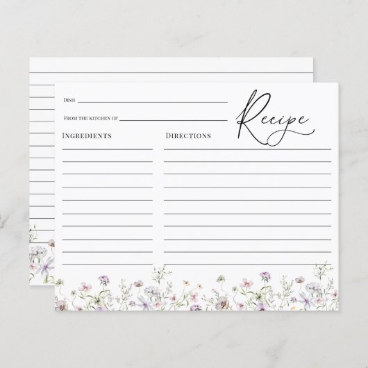 Delikate Lila Wildblume Brautparty Rezept (Vorne/Hinten)