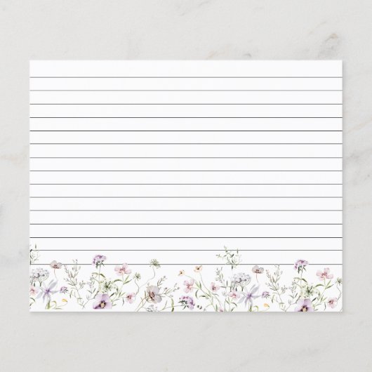 Delikate Lila Wildblume Brautparty Rezept (Rückseite)