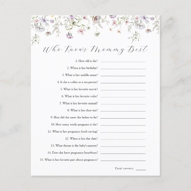 Delikate Lila Wildblume, die Mami am besten kennt (Vorderseite)