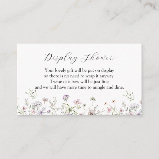 Delikate Lila Wildblume Duschenschließkarte Begleitkarte (Vorderseite)